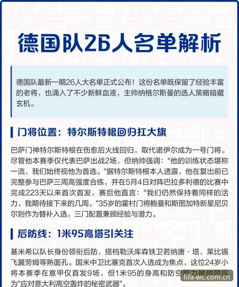 德国队世界杯大名单解析：诺伊尔回归与卡尔入选的操作指南